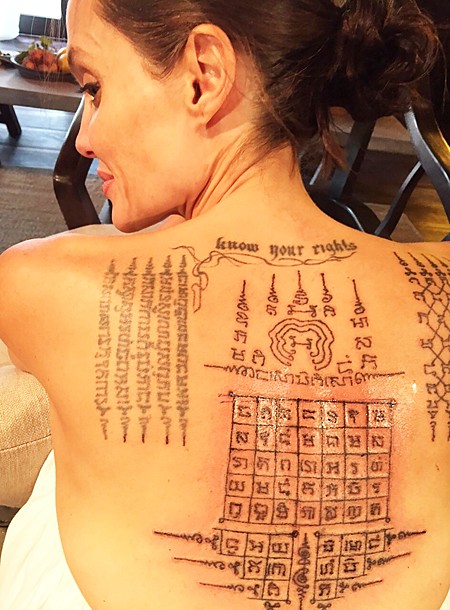 Анджелина Джоли не запрещает детям делать татуировки