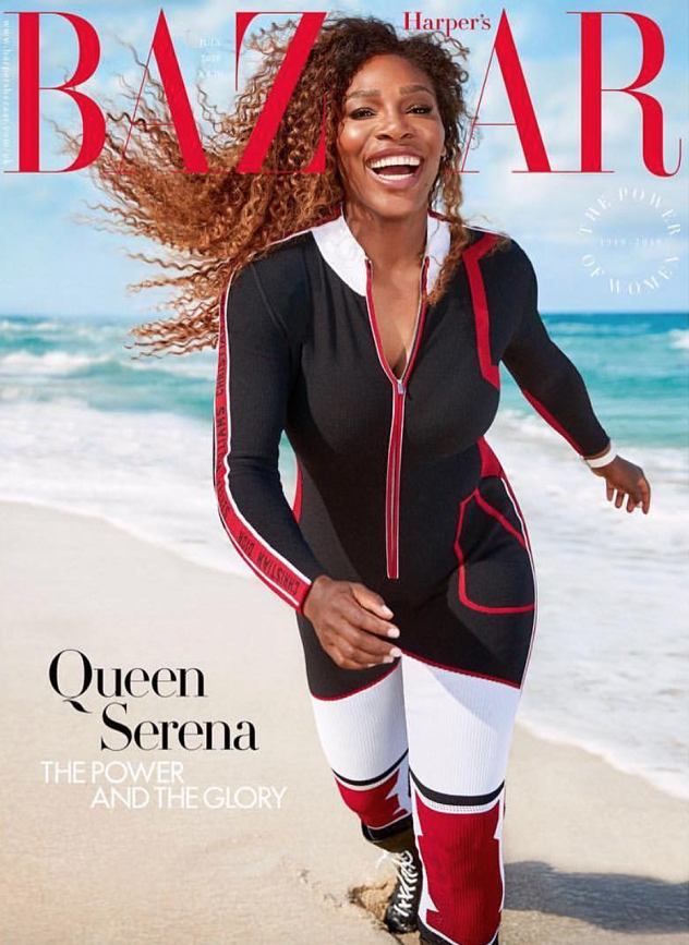 Серена Уильямс с трудом втиснула свою пышную грудь в купальник для обложки Harper's Bazaar (ФОТО)