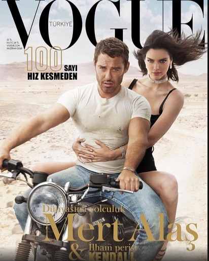 Кендалл Дженнер рассекает на мотоцикле в компании горячего красавца на страницах Vogue (ФОТО)