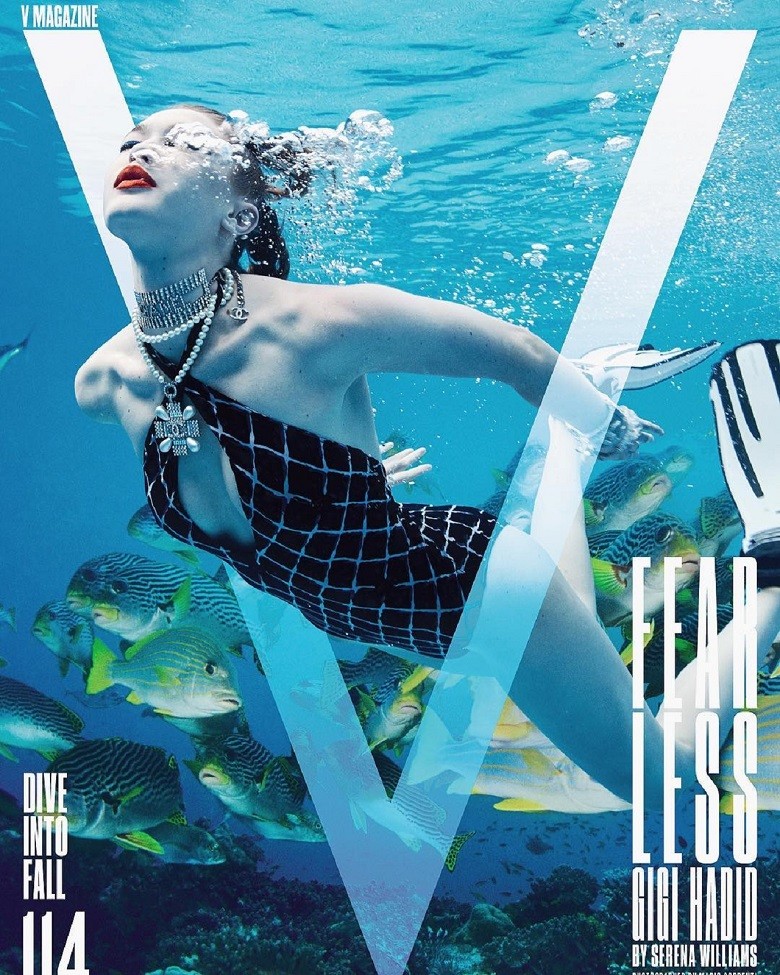 Джиджи Хадид ушла под воду в съемке для обложки V Magazine (ФОТО)