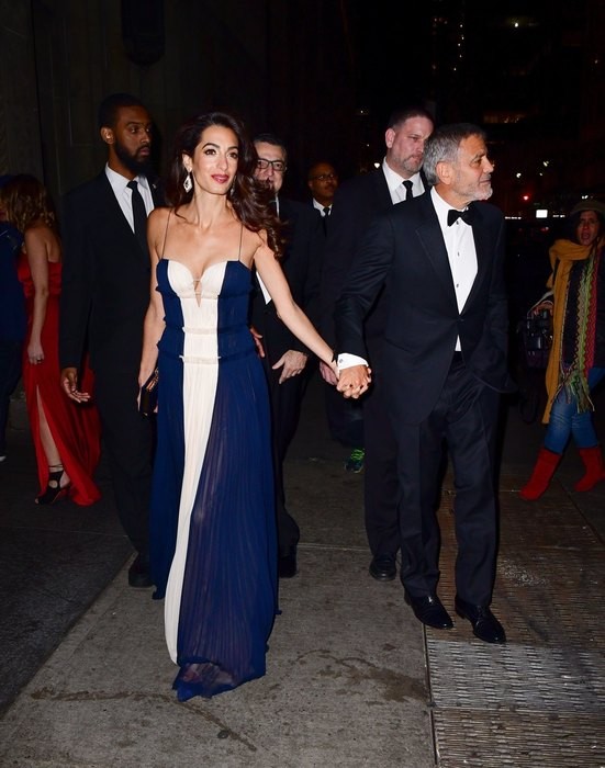 Джордж и Амаль Клуни на церемонии награждения в Нью-Йорке