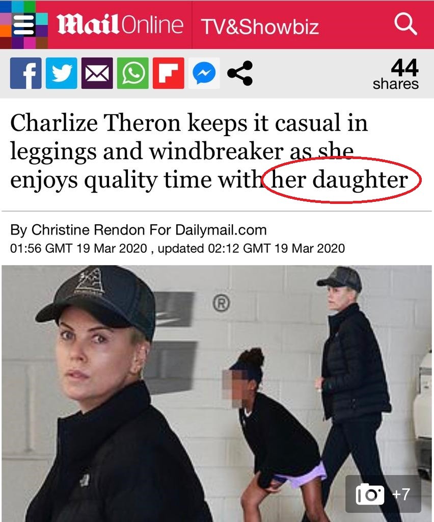 Шарлиз Терон добилась того, что ее сына Джексона в СМИ начали называть дочерью