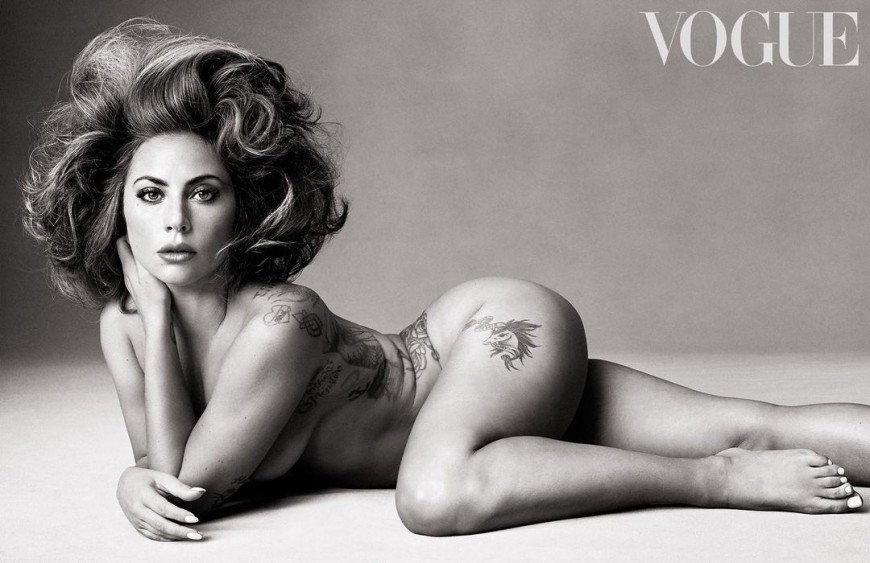  Леди Гага полностью сбросила одежду ради модного журнала  (ФОТО)
