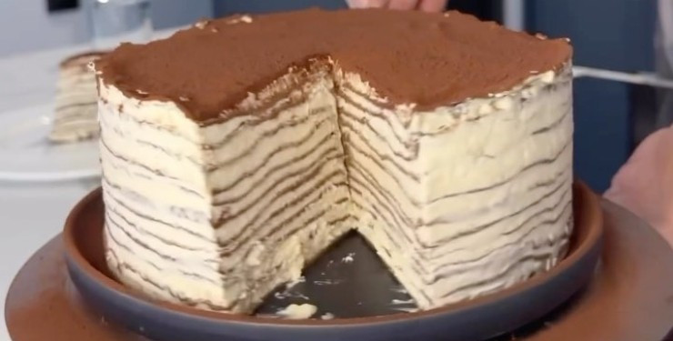 Рецепт млинцевого торта "Тірамісу"